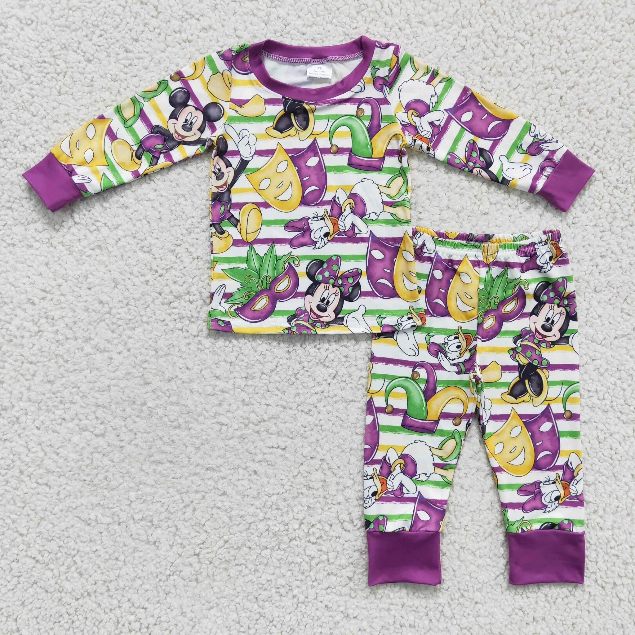 RTS matching Mardi Gras Pajamas Set Pajamas set