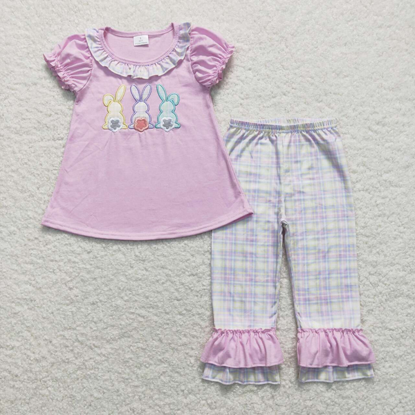 RTS matching easter bunny embroideried clothing