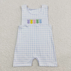 SR0691 Baby Boy Easter Romper Bunny Boy Summer Romper Embroidery