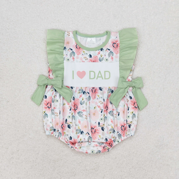 RTS kids girl matching clothes I love dad summer clothes
