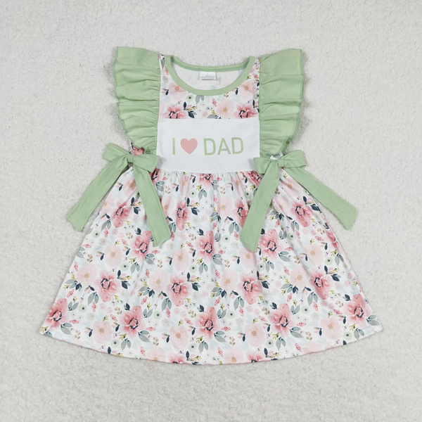 RTS kids girl matching clothes I love dad summer clothes
