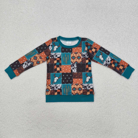 BT1060 RTS toddler boy clothes cowboy boy winter top shirt