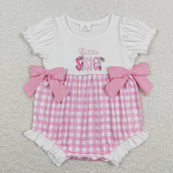 SR0588 baby gril clothes little sister toddler summer bubble