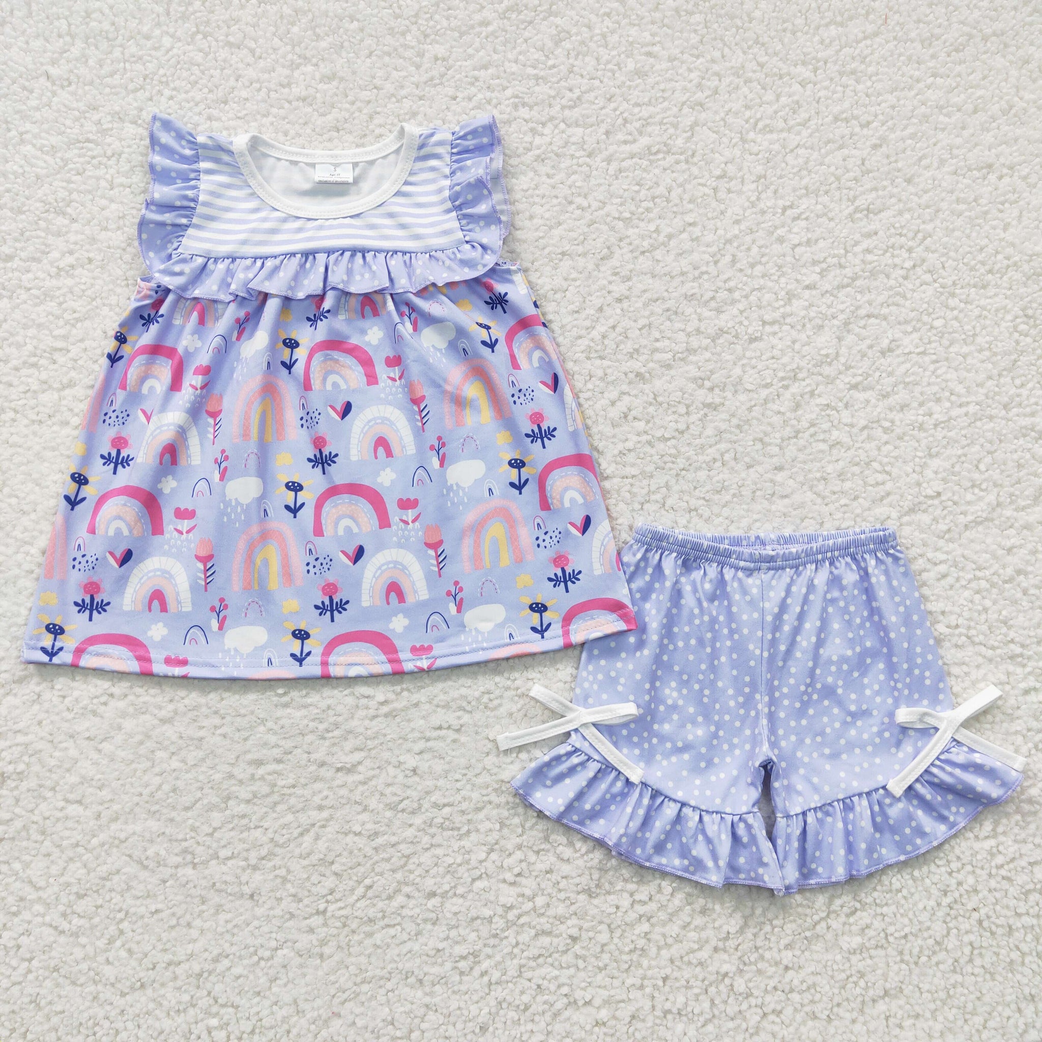 GSSO0214 baby girl clothes rainbow summer outfit-promotion 2024.6.29 $5.5