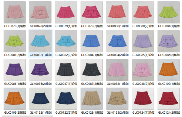 RTS toddler clothes matching clothing solid color skirt  kids summer yoga clothing-2025.8.6