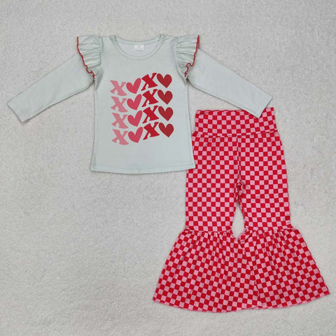 GLP1164 RTS girl valentines day bell bottom set