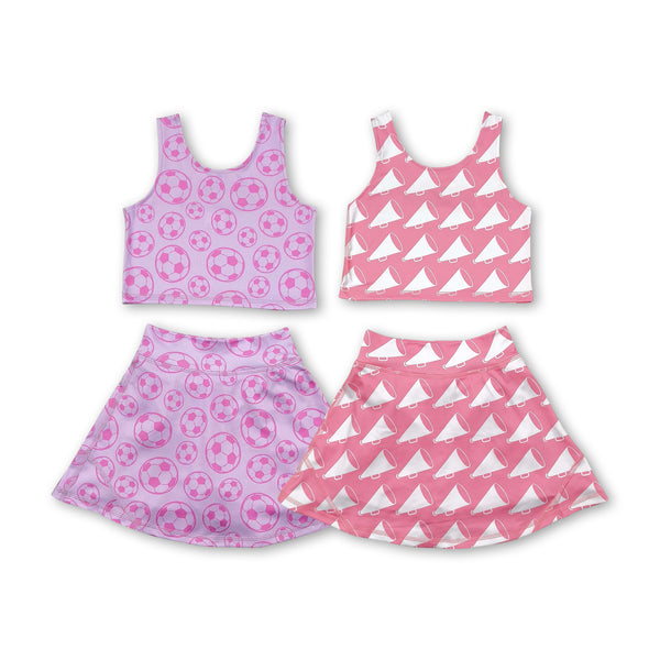 RTS girl clothes 2pcs toddler girl yoga summer outfit atheletic clothes