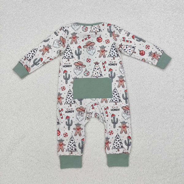 LR1674 RTS baby boy clothes santa boy christmas winter romper