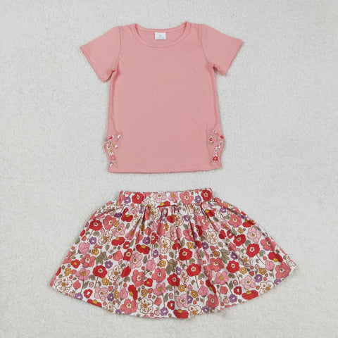 GSD1721 RTS girl summer outfit girl summer shorts set skirt set