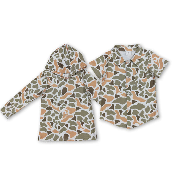 RTS toddler clothes matching clothing camo top kids summer clothing-2025.9.5