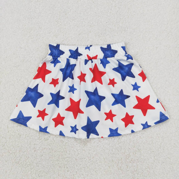 GSD1836 RTS baby girl clothes america tassel toddler girl 4th of July patriotic summer skirt outfit
