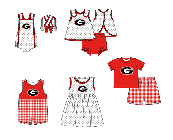 Produce order MOQ:5pcs each design  kids state summer clothing set matching clothes 803