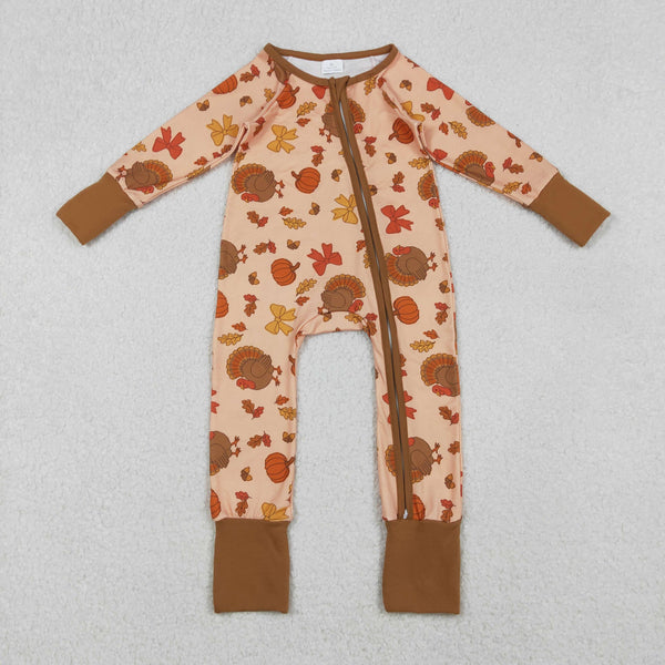 LR2689 RTS baby boy clothes turkey pumpkin boy thanksgiving clothes wholesale