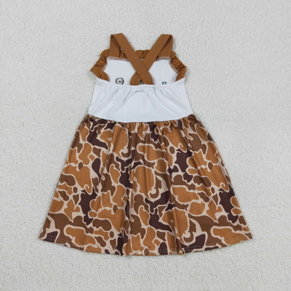 GSD1518 RTS kids girl clothes mallards embroidery girl summer dress