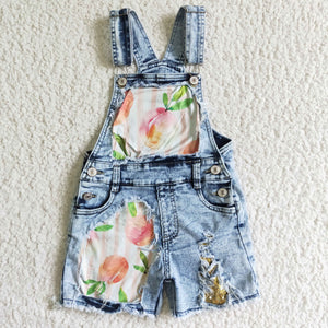 SS0022 kids clothes summer denim preach overalls jumpsuit