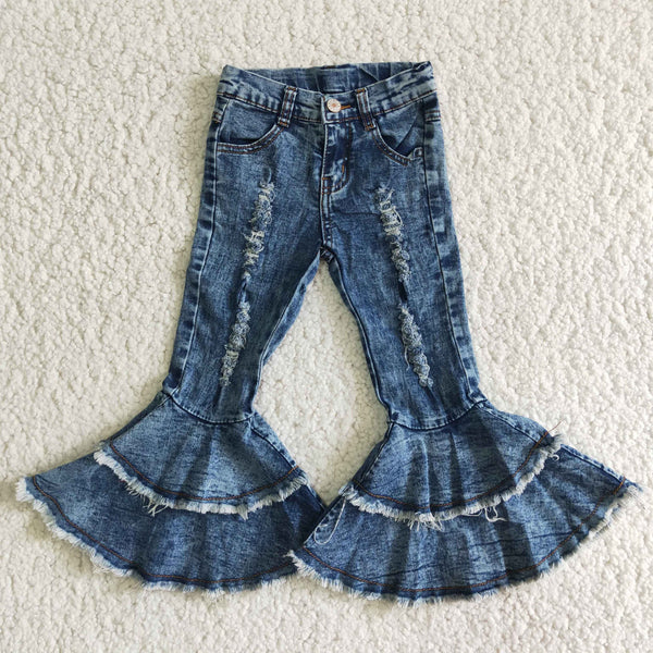 C1-13 toddler bell bottom baby bell bottom girl flare jeans bells pant