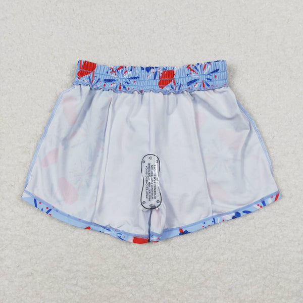 S0336 RTS 3-6M-6-7T baby boy clothes 4th of July patriotic boy summer swim shorts