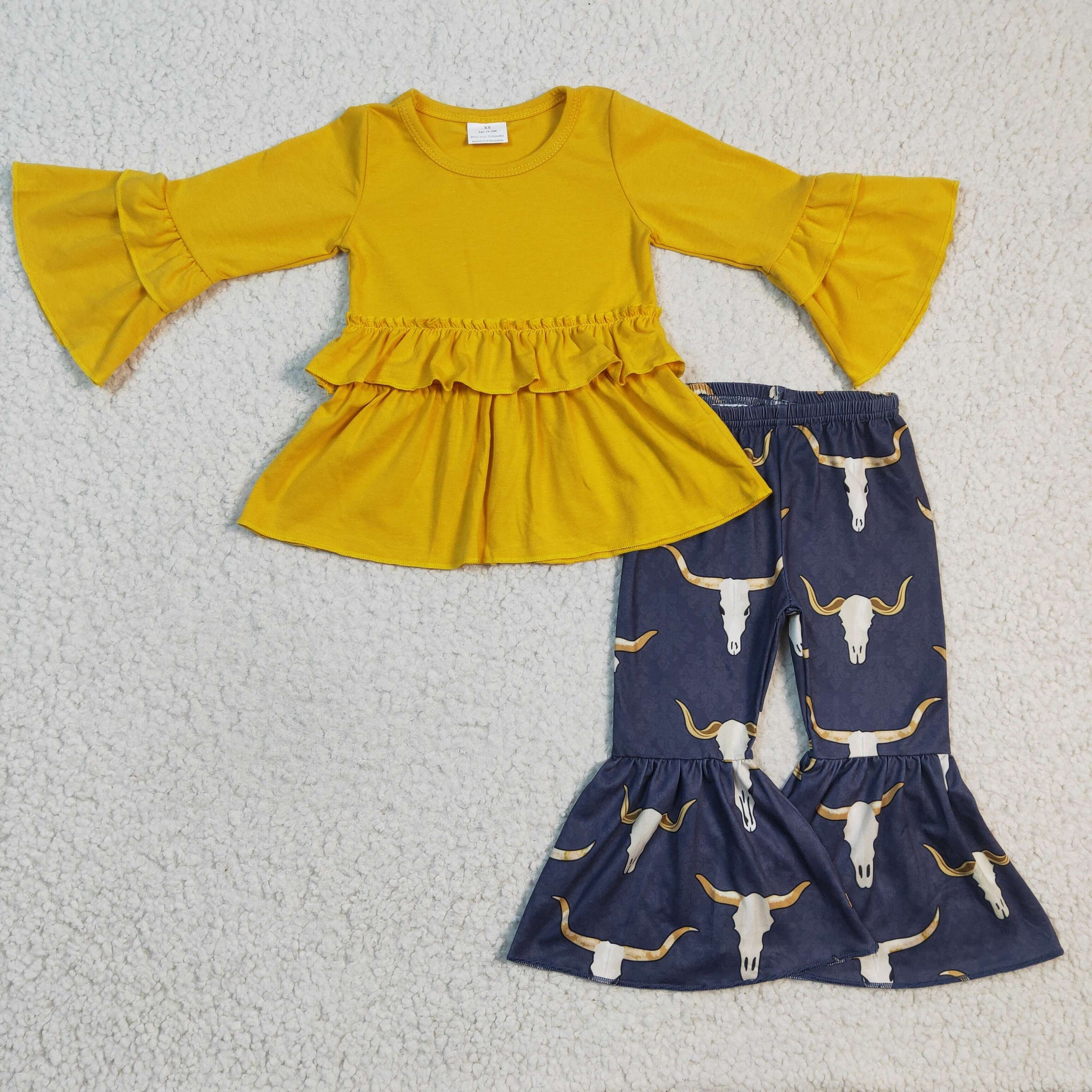 GLP0368 kids clothes girls yellow winter outfits-promotion 2025.1.4 $5.5