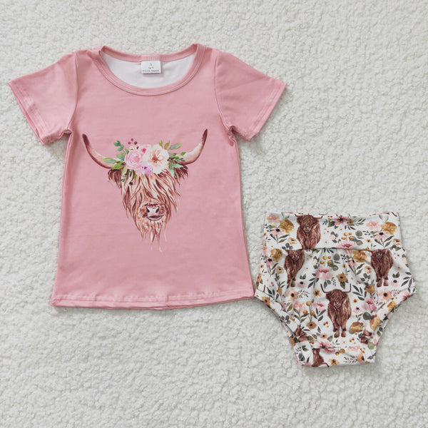 GBO0074 baby clothes cow summer bummies set-promotion 2025.7.19 $5.5