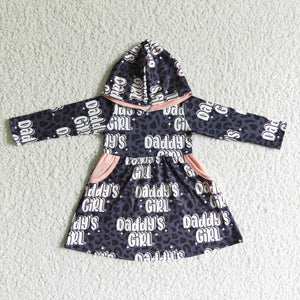 GLD0002 daddys girl winter long sleeve hoodies dress