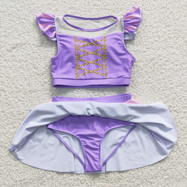 S0145 baby girl clothes princess girl swimwear toddler girl summer swimsuit 11