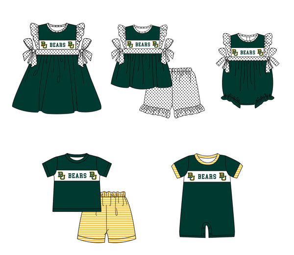 Produce order MOQ:5pcs each design  kids state summer clothing set matching clothes 910