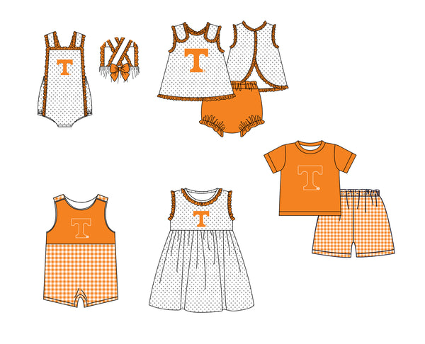 Produce order MOQ:5pcs each design  kids state summer clothing set matching clothes 800