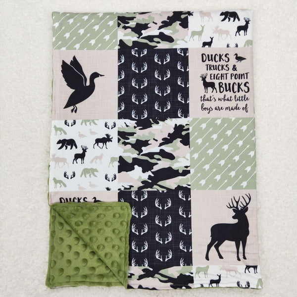 BL0071  RTS baby newborn deer duck hunting blanket