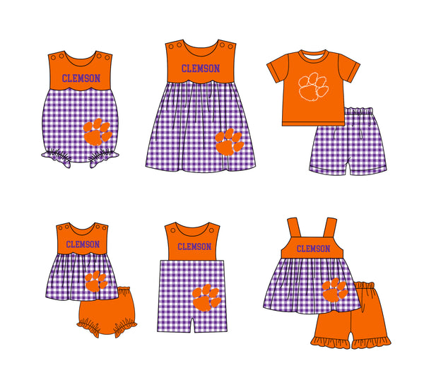 Produce order MOQ:5pcs each design  kids state summer clothing set matching clothes A100