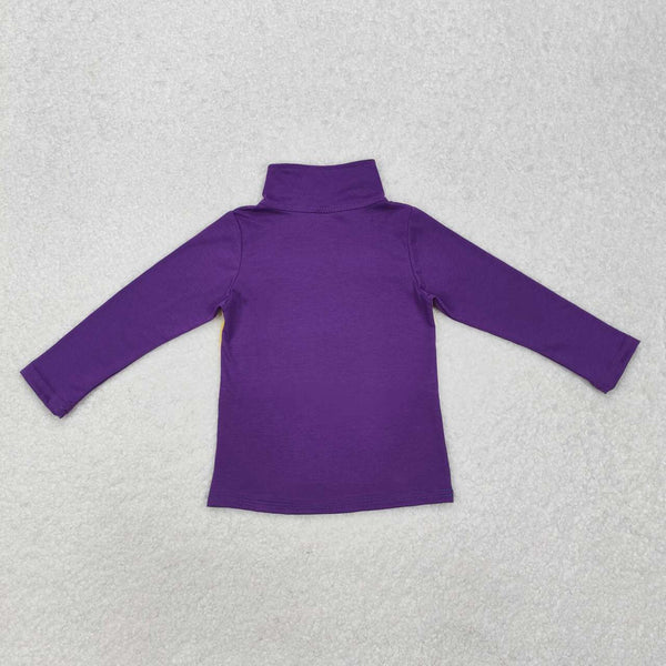 BT1130 RTS  toddler boy clothes cotton purple boy mardi gras top shirt