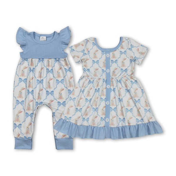 RTS kids matching clothing bunny print clothing girl easter clothing-2026.2.4