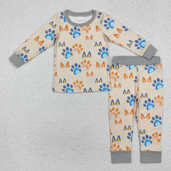 BLP0976 RTS toddler boy clothes cartoon dog boy winter pajamas set