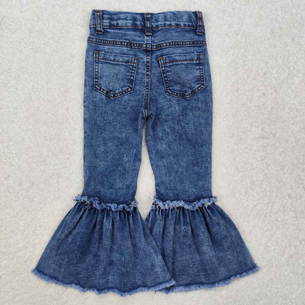 P0676 RTS baby girl clothes girl bell bottom pant jeans pant