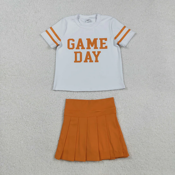 RTS girl clothes girl summer set  vinyl game day girl summer short skirt set-2025.9.4