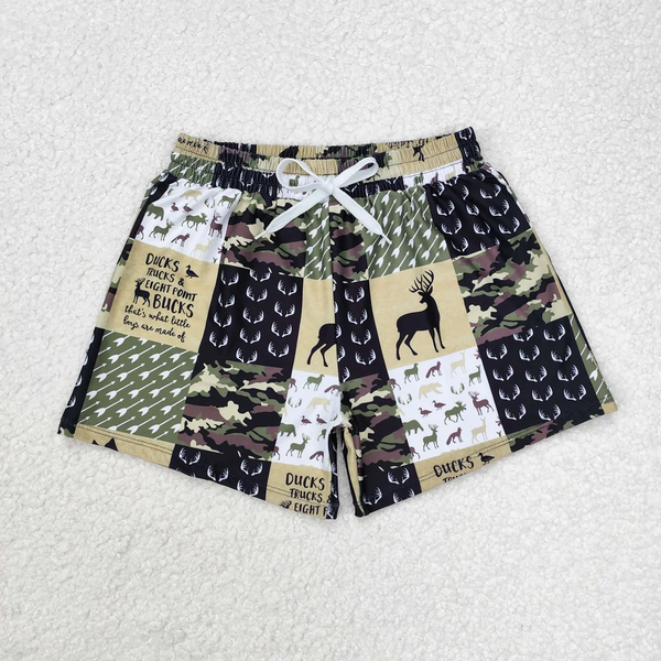 RTS 3-6M-6-7T toddler clothes matching clothing camo print shorts baby boy summer swim trunks-2026.2.2