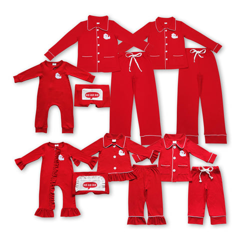 family matching christmas pajamas red pocket winter pajamas set