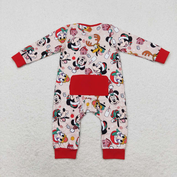 LR1335 RTS baby boy clothes cartoon mouse boy christmas winter romper