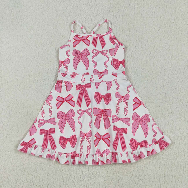 GSD2564 12-18M to 8-9T RTS girl clothes bows girl summer dress yoga clothes atheletic clothes