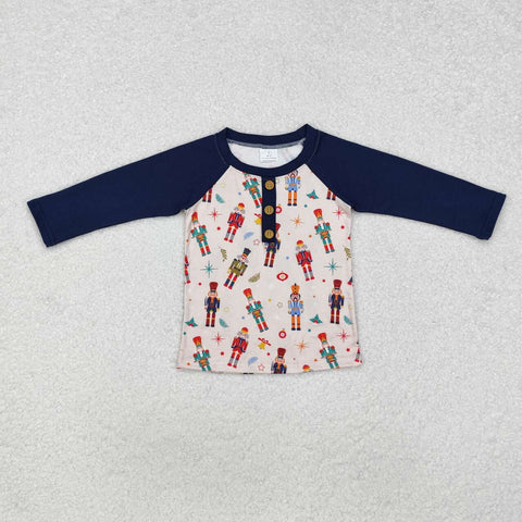 BT0915 RTS toddler boy clothes soldiers boy winter christmas top shirt