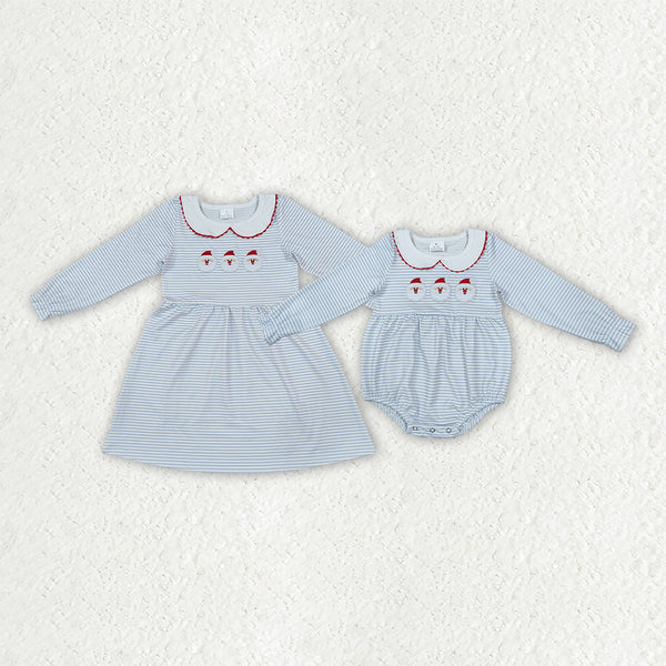 RTS Matching clothing kids stripe christmas embroidery long sleeve clothes-2026.10.14