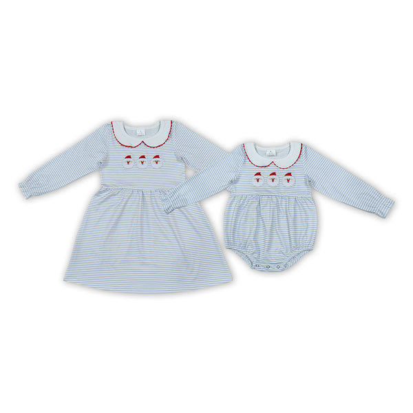 RTS Matching clothing kids stripe christmas embroidery long sleeve clothes-2026.10.14