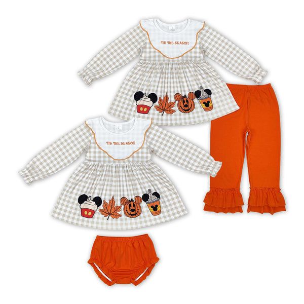 RTS Matching clothing halloween pumpkin gingham matching fall clothing-2026.9.28