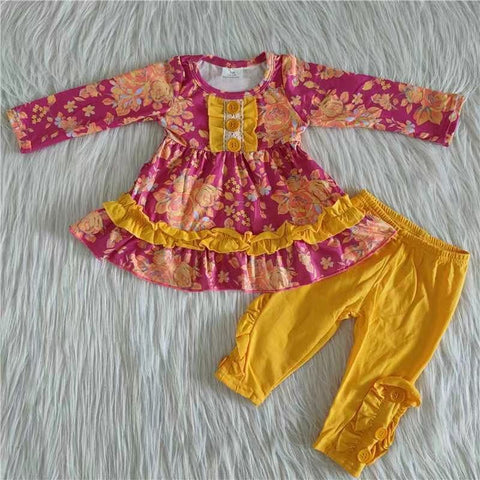 6 A27-13 girl floral winter long sleeve set--promotion 2024.12.14 $2.99