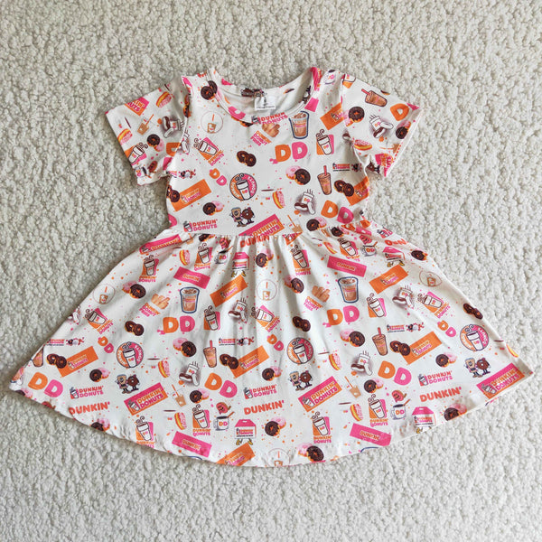 D2-16 girl summer donut summer short sleeve dress-promotion 2024.1.6