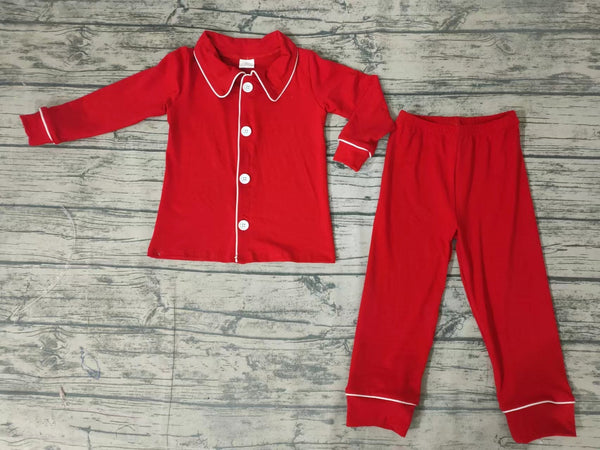 BLP0036 sleepwear boy winter red christmas pajamas