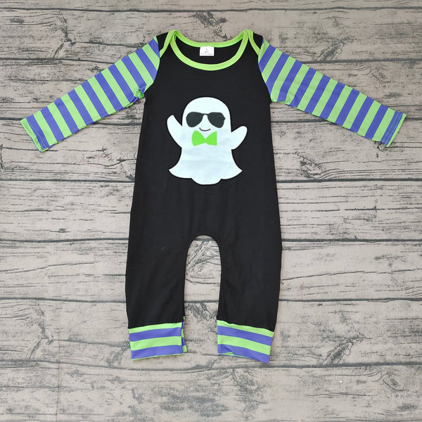 LR0132 baby halloween clothes embroidery ghost boy romper