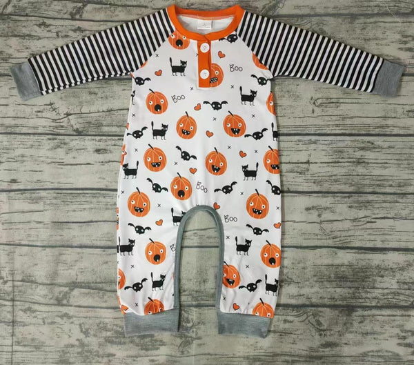 LR0140 halloween baby pumpkin romper