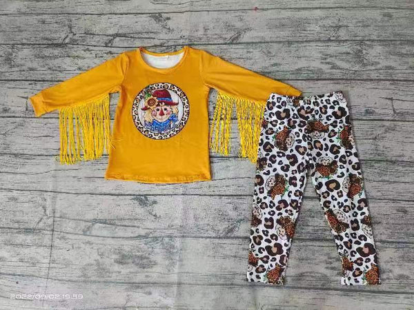 GLP0167 baby girl clothes yellow winter tassel set-promotion 2024.10. 12 $5.5