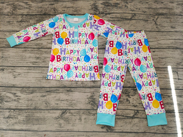 kids clothing happy birthday matching pajamas set