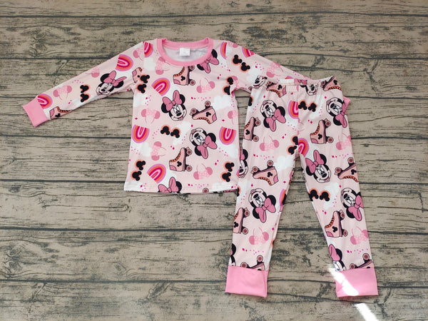 GLP0348 pink cartoonn pajamas clothes baby girl clothes-promotion 2025.1.11 $5.5